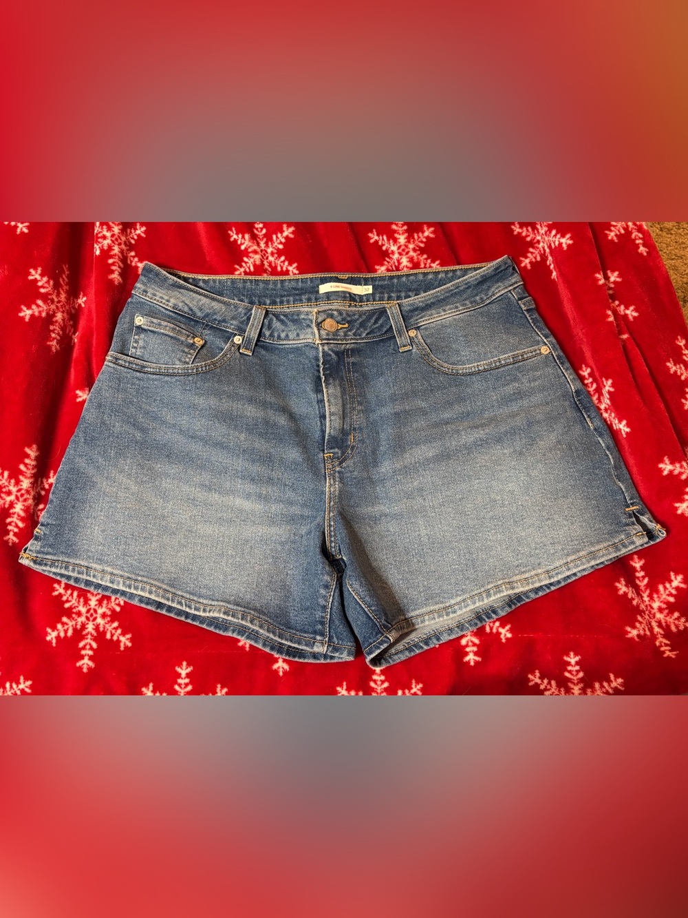 Casual Mid-Blue Denim Jean Shorts for Women